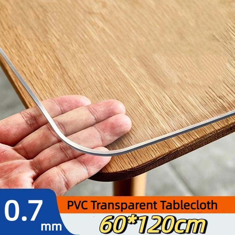 Outdoor Camping Kitchen Table - Şeffaf PVC Masa Koruyucu, Su Geçirmez,