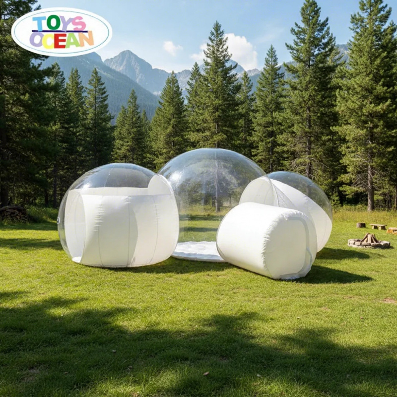 Outdoor Camping Inflatable Tent - Özelleştirilmiş 2 Yatak Odalı Balon Ev
