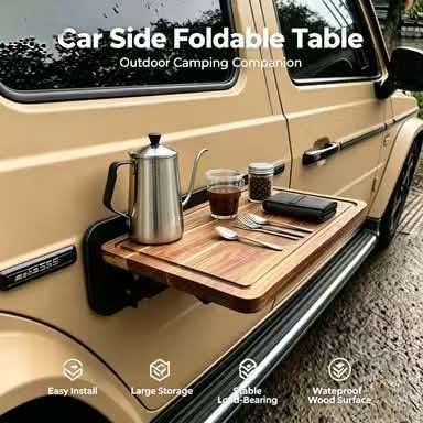 Outdoor Camping Folding Table - Hızlı Kurulumlu Araç Yan Montajlı Katlanabilir