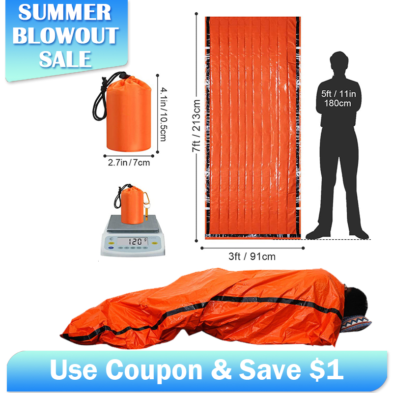 Outdoor Camping Essential Gear - Acil Durum Mylar Uyku Tulumu Termal