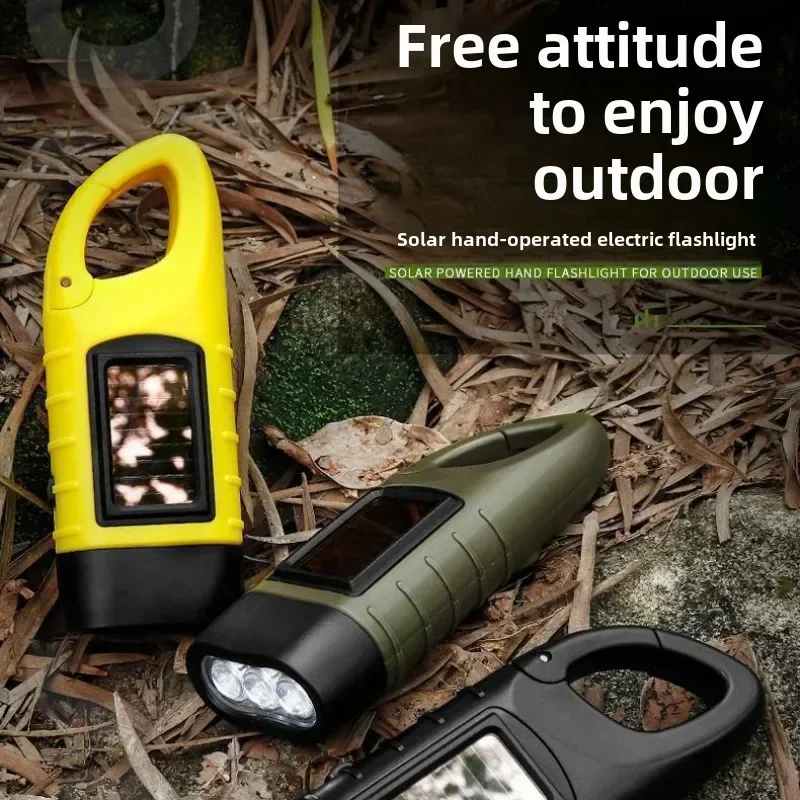 Outdoor Camping Essential Gear - Taşınabilir Hafif Güneş Enerjili El Kranklı
