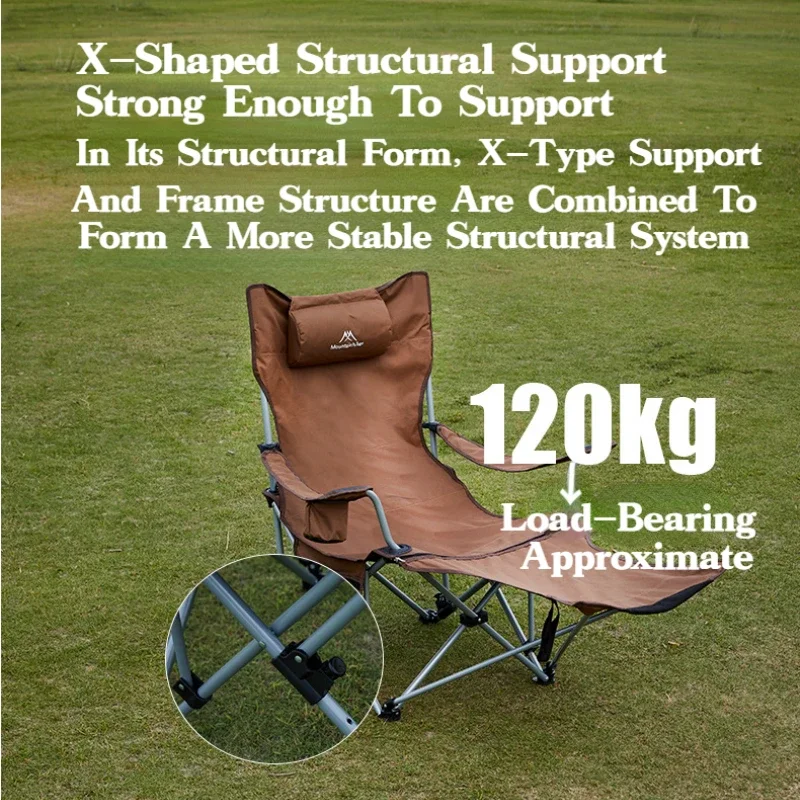 Outdoor Camping Lounge Chairs - MOUNTAINHIKER Yükseltilmiş Açık Hava 4 Hızlı