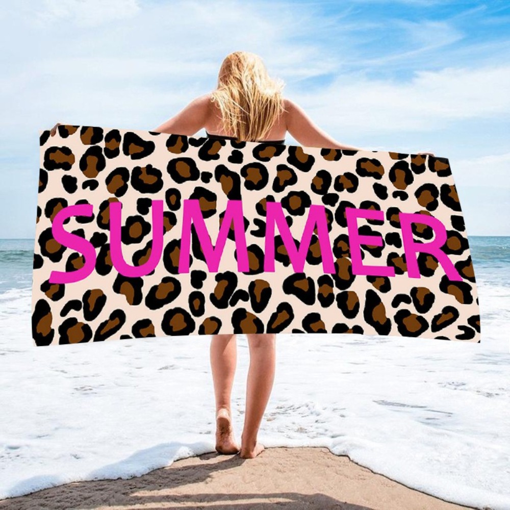 Outdoor Camping Blanket - Leopar Baskı Banyo Havlusu 70x140 CM