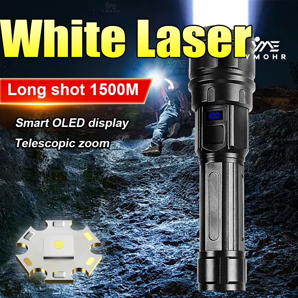Outdoor Camping Lamp - Beyaz Lazer Yüksek Güçlü El Feneri