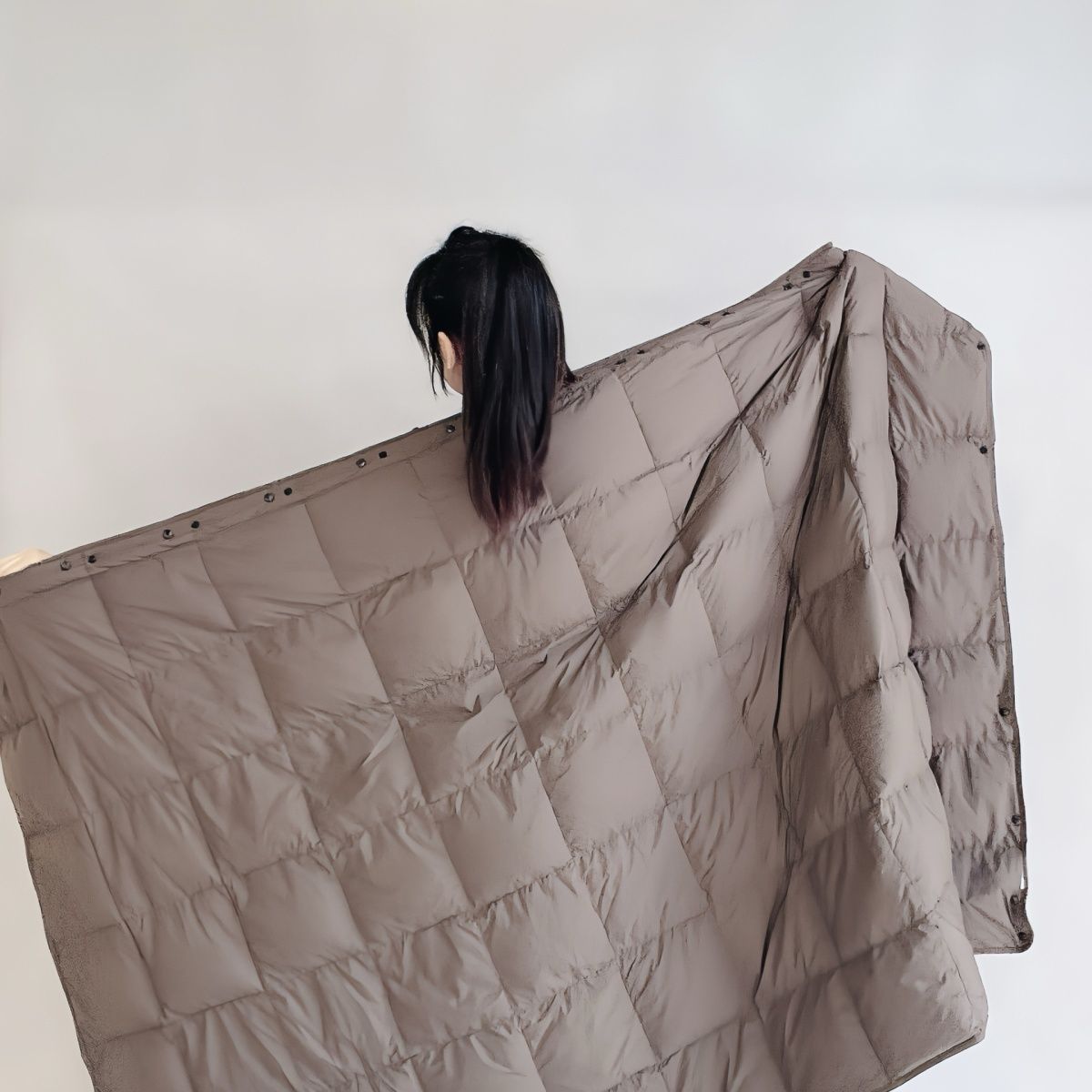 Outdoor Camping Blanket - Sıcak, Hafif, Kapitone Haki Kamp Yorganı,