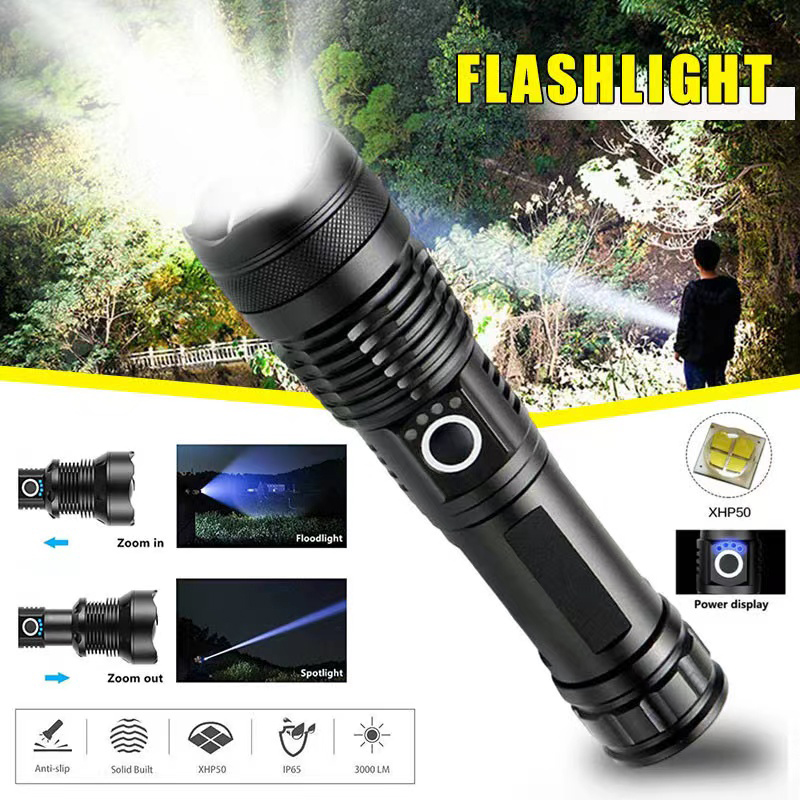 Outdoor Camping Lamp - Yüksek Güçlü XHP70 Led El Feneri