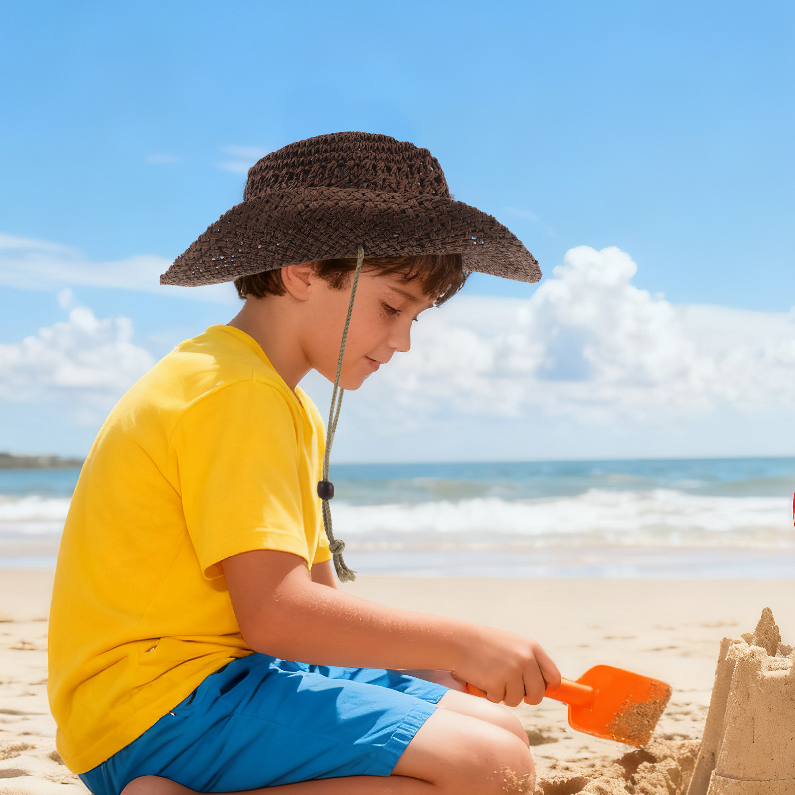 Çocuklar için Hasır Kovboy Şap - Outdoor Camping For Kids incelemesi ve fiyatı