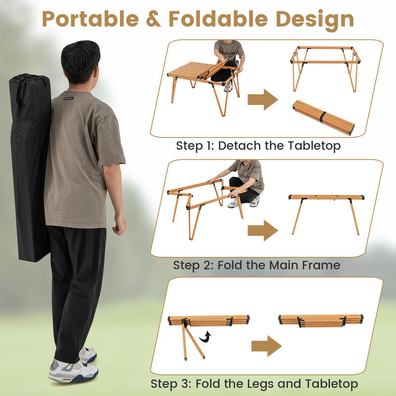 Tek Kişilik Katlanır Piknik Ma - Outdoor Camping Folding Table incelemesi ve fiyatı